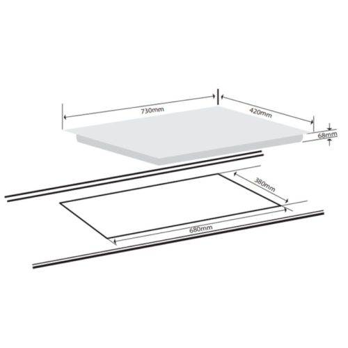 Bếp từ đôi Giovani G-2218 MAS lắp âm 7 Kích thước bếp từ đôi Giovani G-2218 MAS lắp âm