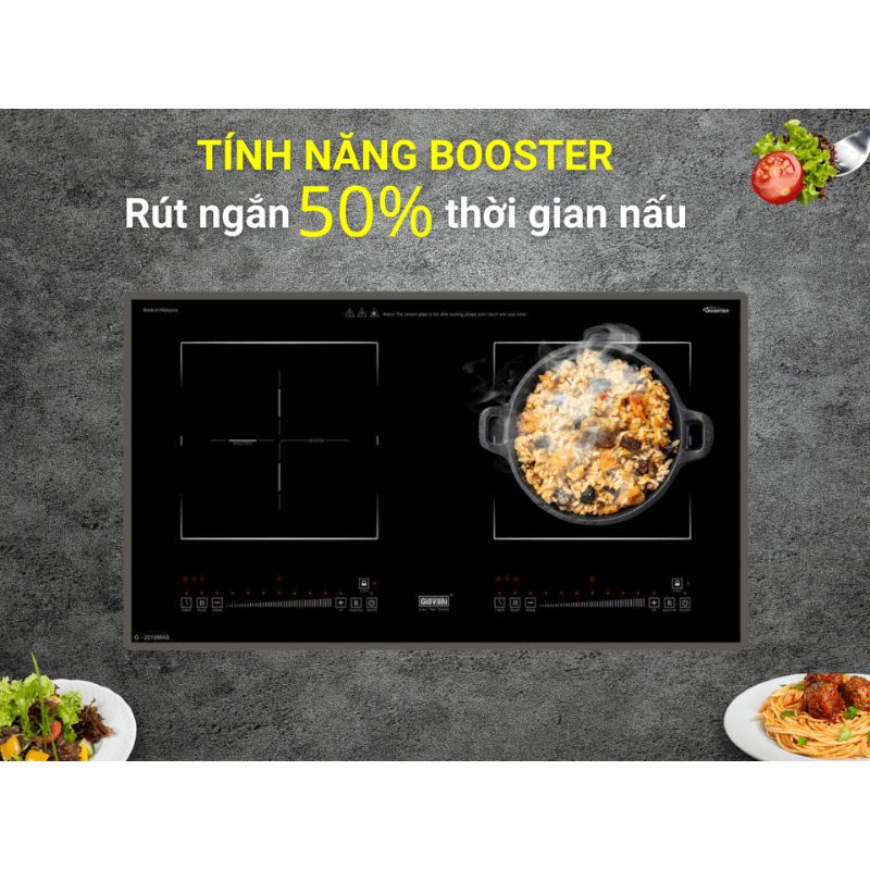 Bếp từ đôi Giovani G-2218 MAS lắp âm 7 Tính năng Bếp từ đôi Giovani G-2218 MAS lắp âm