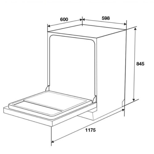 Máy rửa chén Hafele HDW-F6072B 535.29.700 9 kich thuoc may rua chen hafele hdw f6072b 535 29 700