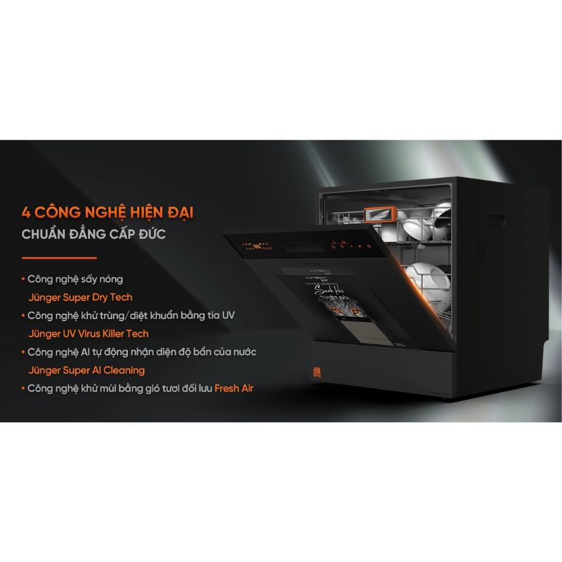 Máy rửa bát Junger LEOPARD-DWJ-136-VG 5 Công nghệ Máy rửa bát Junger LEOPARD-DWJ-136-VG