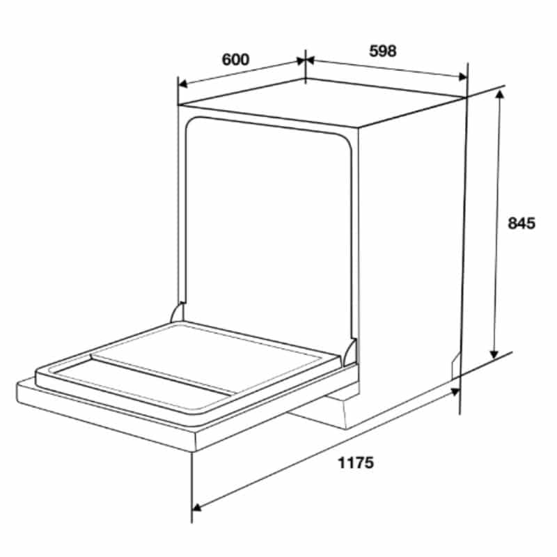 Máy rửa chén độc lập Hafele HDW-F601G 535.29.592 4 Máy rửa chén độc lập Hafele HDW-F601G 535.29.592 - Ảnh 2