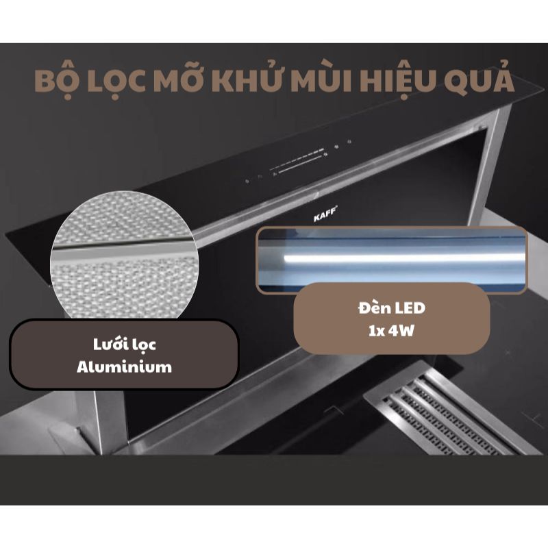 Máy út mùi KAFF KF-AT900 âm bàn 6 Bộ lọc Máy út mùi KAFF KF-AT900 âm bàn