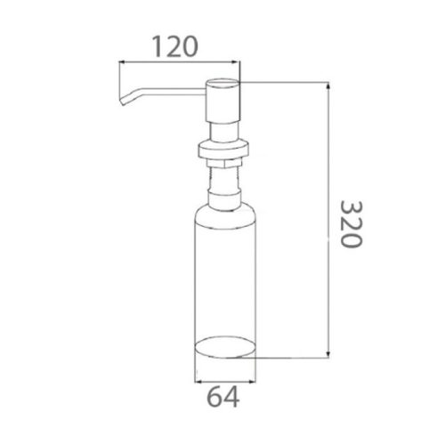 Kích thước Bình xịt xà phòng EcoBath EC6025
