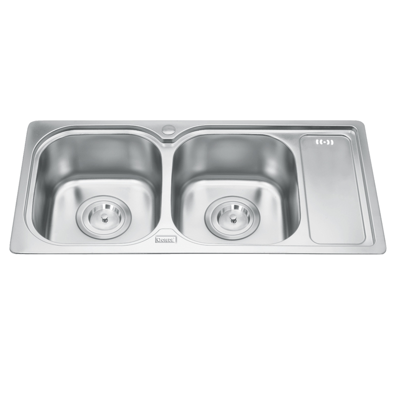 Chậu rửa bát inox 2 hố Gorlde GD-5505 3 Chậu rửa bát inox 2 hố Gorlde GD-5505