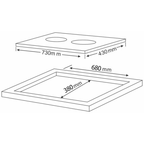 Bếp từ 2 vùng nấu Teka IBC 7320 S 112510041 9 Kích thước bếp từ 2 vùng nấu Teka IBC 7320 S 112510041