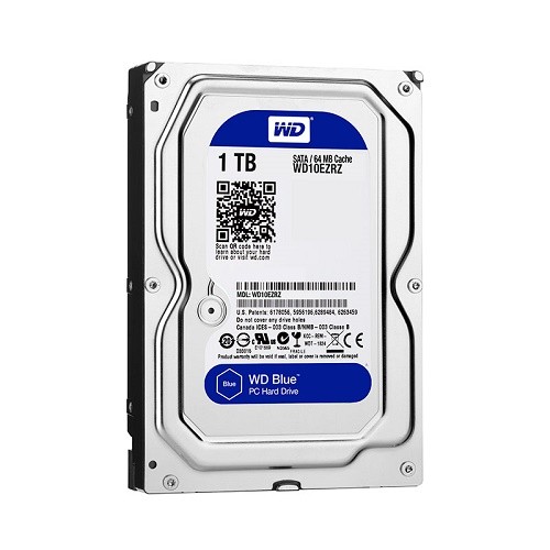 Ổ cứng HDD WD 1TB Blue 3.5 inch, 7200RPM, SATA, 64MB Cache (WD10EZEX)