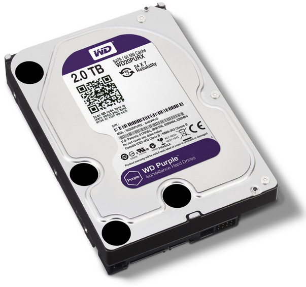 WD HDD Purple 2TB 3.5" SATA 3/ 64MB Cache/ IntelliPower (5400RPM-5900RPM)