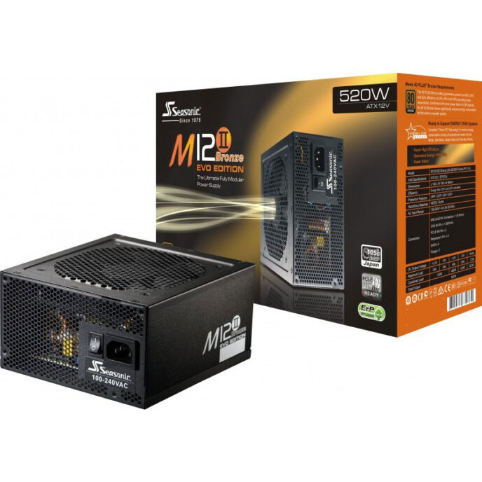 Seasonic 520w M12II-520 Evo Edition - 80 PLUS® BRONZE