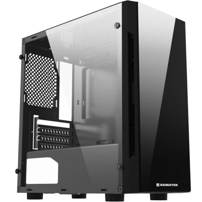 XIGMATEK SCORPIO II - M-ATX, 2 SIDE TEMPERED GLASS, NO FAN