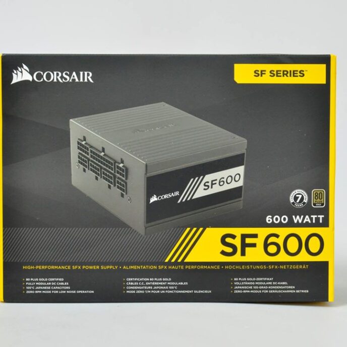 Nguồn máy tính Corsair SF600 600W - 80Plus Gold