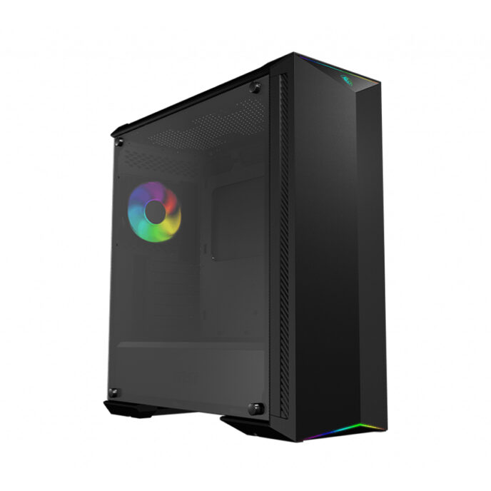 Vỏ Case MSI MPG GUNGNIR 100 RGB Tempered Glasses (Mid TowerMàu ĐenLed RGB)