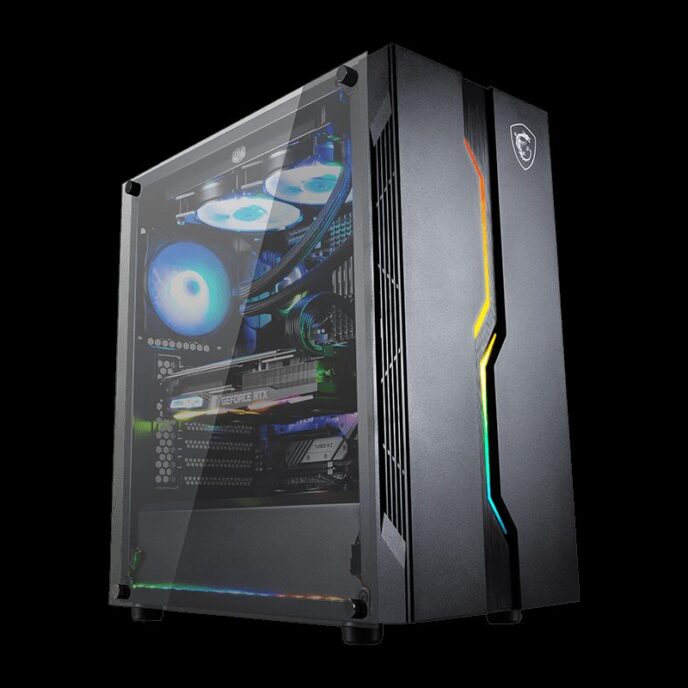 Vỏ Case MSI MAG VAMPIRIC 010 Tempered Glasses (Mid Tower/Màu Đen)