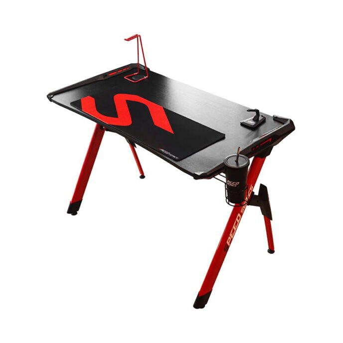 Bàn Gaming Speed R1 (Khung Thép Đỏ/ Mặt Gỗ ) - Màu Hồng, Đen, Đỏ (Màu tự chọn)
