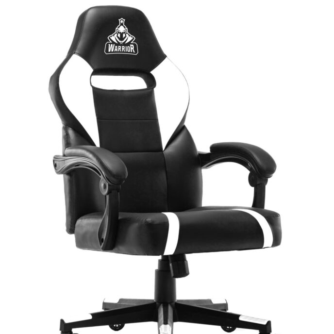 WARRIOR GAMING CHAIR - Crusader Series - WGC101 - Black/White