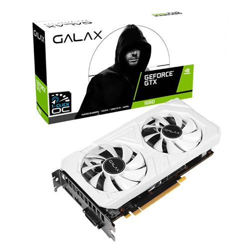 Card Đồ Họa Galax GeForce GTX 1660 EX 6GB DDR5 (1-Click OC) WHITE