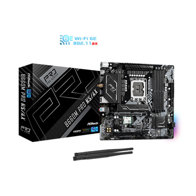 Mainboard Asrock B660M Pro RS/ax DDR4 (Wifi+Bluetooth)