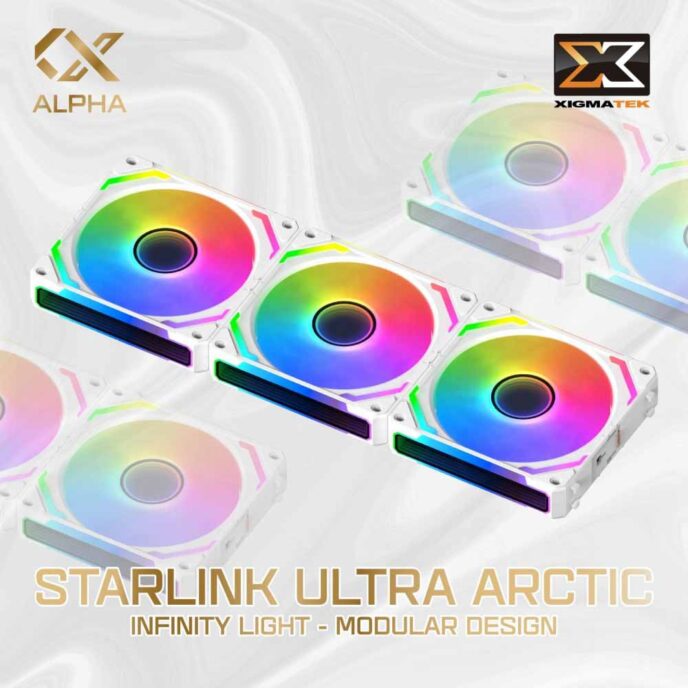 QUẠT TẢN NHIỆT XIGMATEK STARLINK ULTRA EN40856 ( BỘ 3 FAN) ĐEN