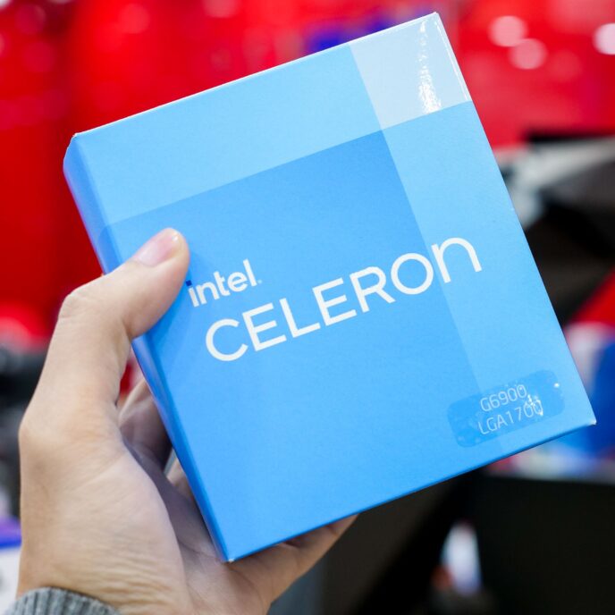 CPU INTEL CELERON G6900 (3.4GHZ, 2 NHÂN 2 LUỒNG, 4MB CACHE, 46W) - SOCKET INTEL LGA 1700)