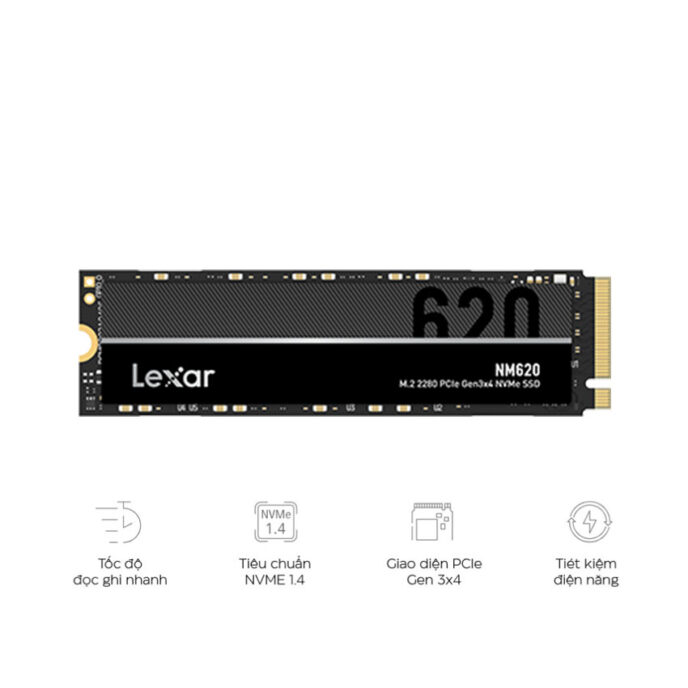 Ổ CỨNG SSD LEXAR NM620 512GB M.2 2280 PCIE 3.0X4 (LNM620X512G-RNNNG)