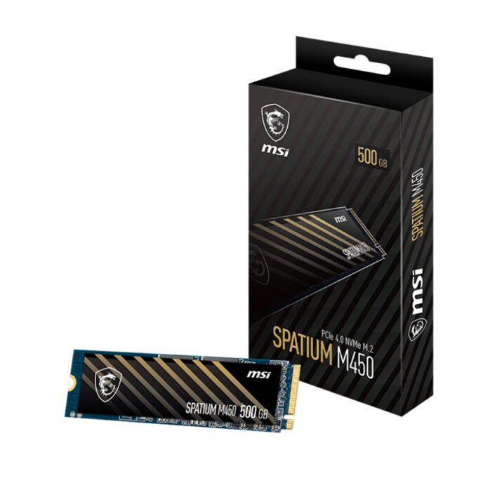SSD MSI SPATIUM M450 500GB NVME M.2 2280 PCIE GEN 4 X 4 (ĐỌC 3600MB/S, GHI 2300MB/S)