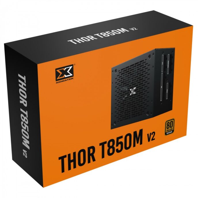 XIGMATEK THOR T850M v2 850W (EN41754) - 80PLUS BRONZE, FULL MODULAR, 100% CÁP DẸT ĐEN