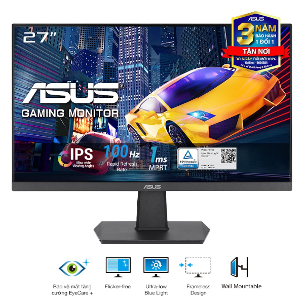 MÀN HÌNH ASUS VA27EHF (27 INCH/FHD/IPS/100HZ/1MS)