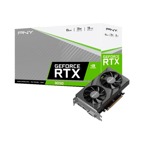 CARD MÀN HÌNH PNY GEFORCE RTX 3050 6GB GDDR6 PCIE 4.0 (VCG30506DFXPB1)