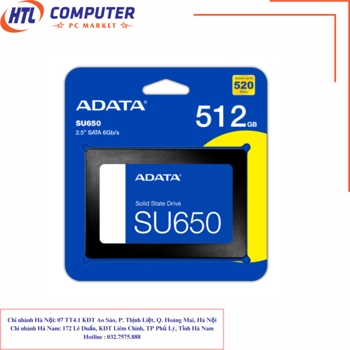 Ổ cứng SSD ADATA SU650 SATA III 2.5" 512GB