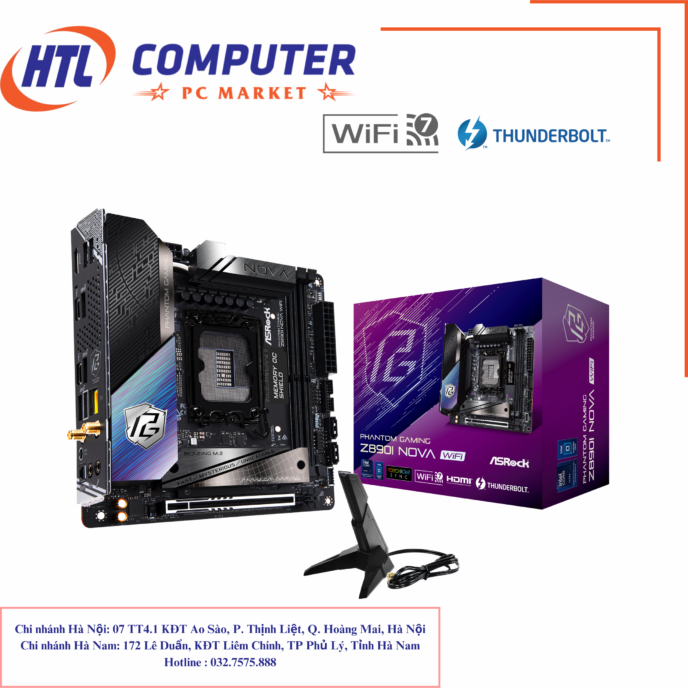 Mainboard Asrock Z890I Nova WiFi DDR5 (Wifi+Bluetooth+Thunderbolt 4)