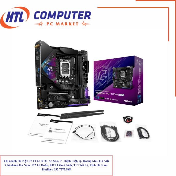 Mainboard ASROCK PG Z890M RIPTIDE WIFI (Intel Z890, Socket 1851, Micro ATX, 4 khe RAM DDR5)