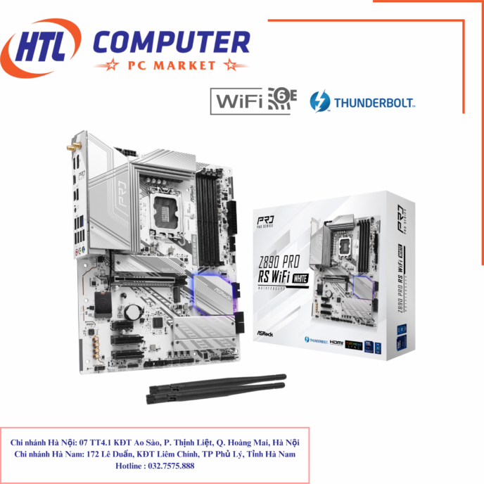 Mainboard PC ASRock Z890 PRO RS WIFI WHITE
