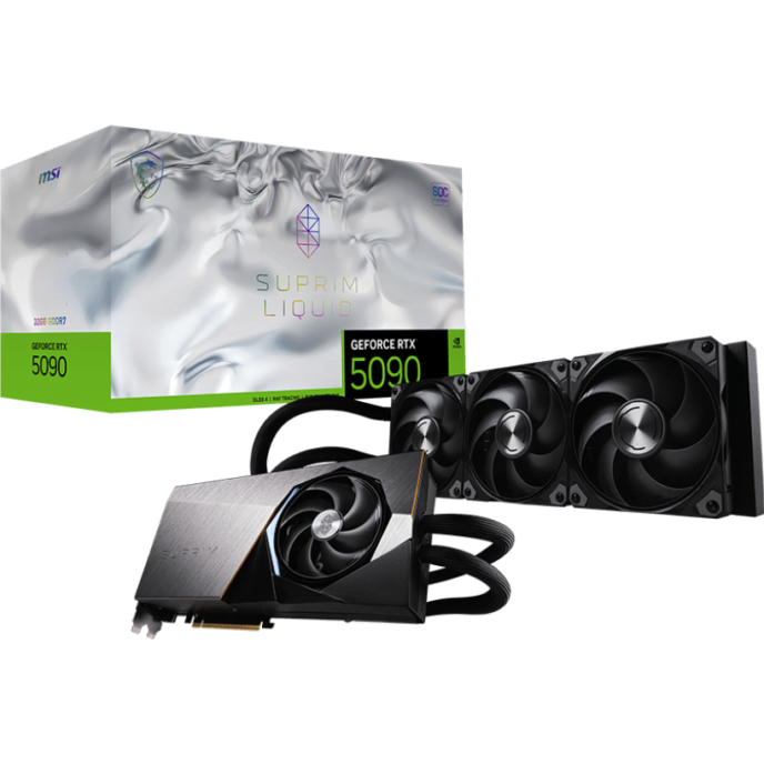Card màn hình MSI GeForce RTX 5090 32G SUPRIM LIQUID SOC