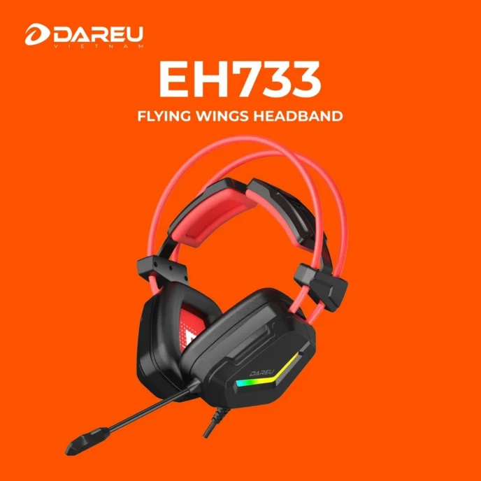 Tai Nghe gaming DAREU EH733 Black