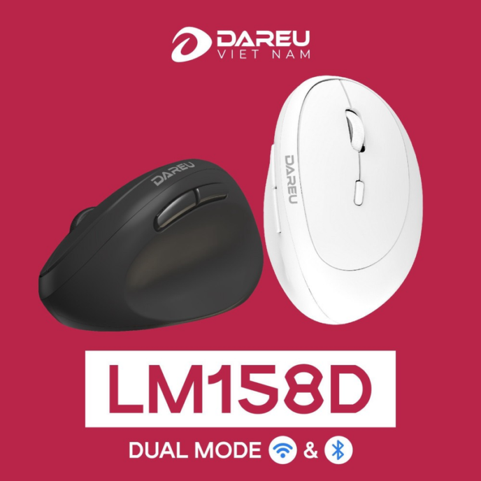 Chuột không dây DAREU LM158D Bluetooth và Wireless 2.4G