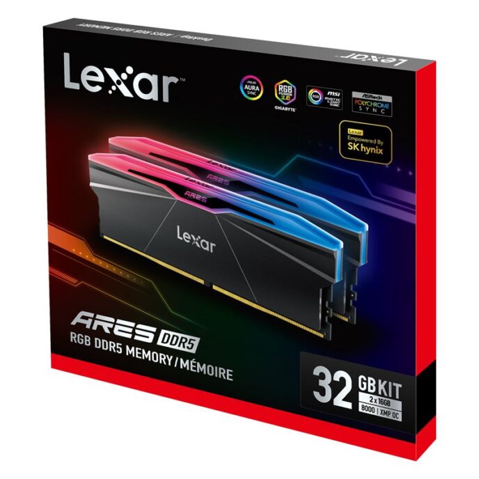 Ram Desktop LEXAR UDIMM DDR5 24GB/8000 (24GBx2) _LD5U24G80C40BR-RGD