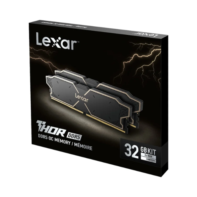 Ram Desktop LEXAR THOR (LD5U16G60C38LG-RGD) 32GB (2X16GB) DDR5 6000MHZ