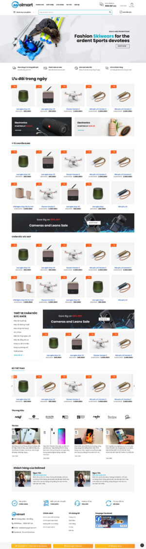 Mẫu website Công nghệ Wolmart