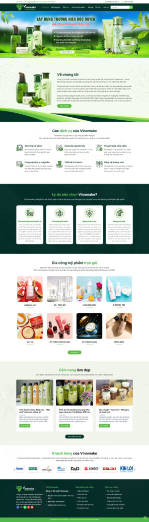 Mẫu website Mỹ phẩm Vinamake