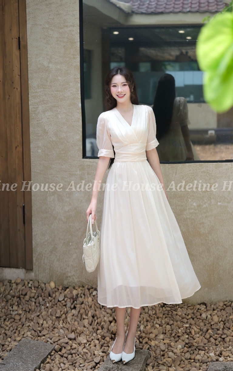 Alternative view of Adeline House - Đầm Voan Be Xinh Xinh Thanh Lịch Dáng Midi