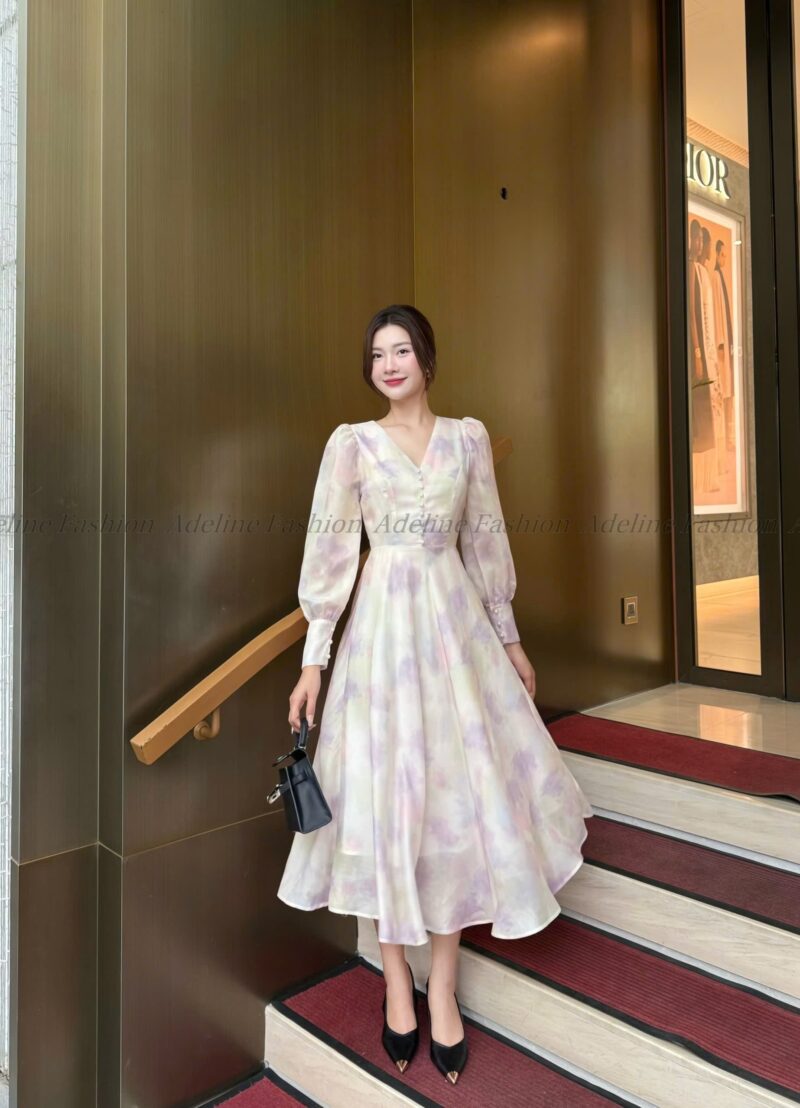Đầm TK 75 loang màu pastel