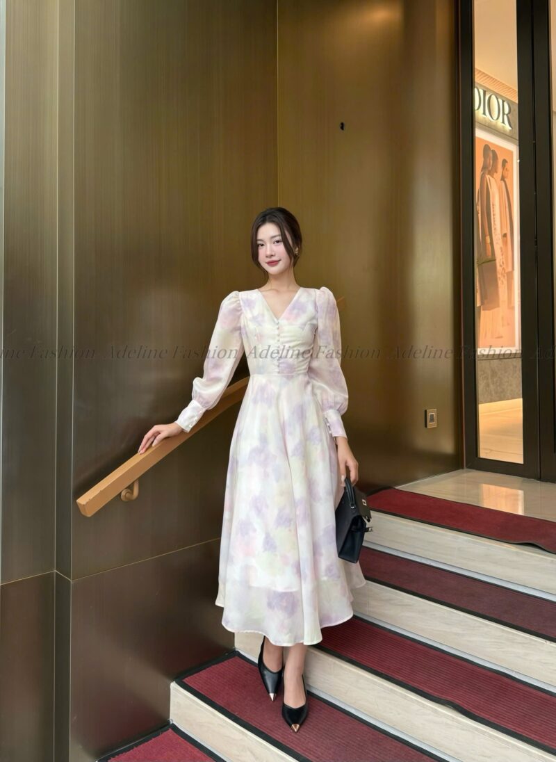 Đầm TK 75 loang màu pastel