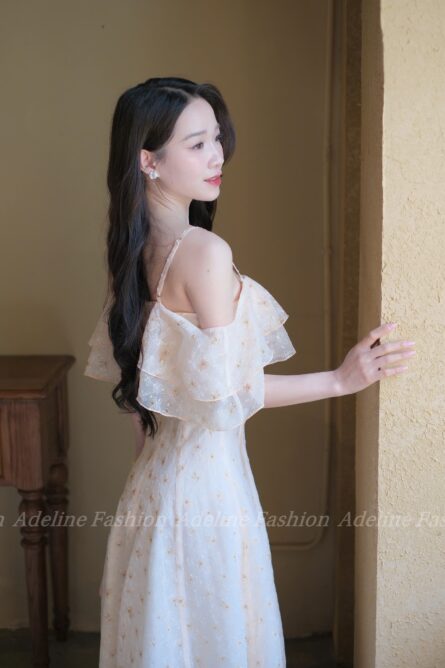 Adeline House - Váy trễ vai bánh bèo nữ tính, chất mềm mại, tôn dáng - TK 90 Cam z6791109056979 f6b9a3f98c81b7c9b1c5f70fe7ffa767