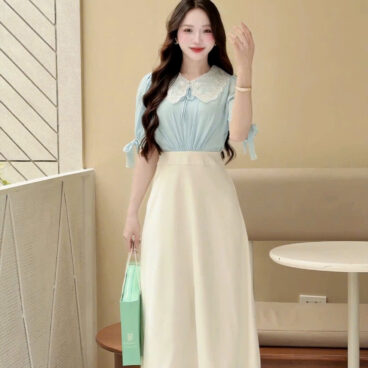 ADELINE HOUSE - VÁY LIÊN CỔ REN THANH LỊCH – NHẸ NHÀNG- TK196.1