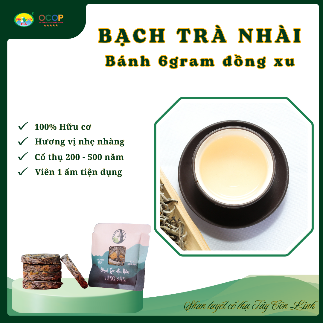 Bạch trà dệt hương nhài - Mỗi gói 1 ấm 6gram Bạch trà dệt hương nhài - Mỗi gói 1 ấm 6gram