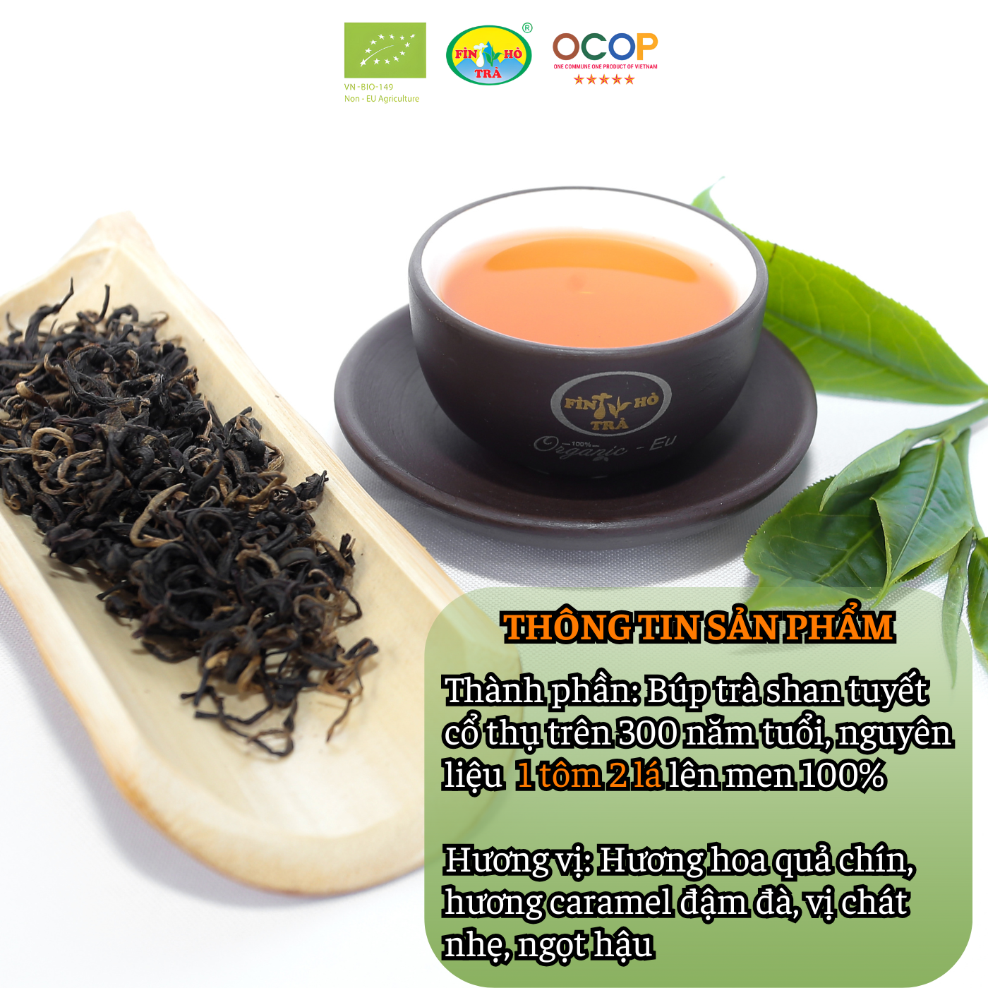 Trà đen Shan tuyết Bà cụ - Hữu cơ tiêu chuẩn EU Trà đen Shan tuyết Bà cụ - Hữu cơ tiêu chuẩn EU - Ảnh 5
