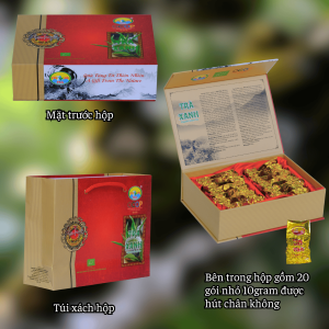 Dark green tea flavor - Vacuum 20 packs of 10g Tra xanh dam vi Hut chan khong 20 goi 10g 3