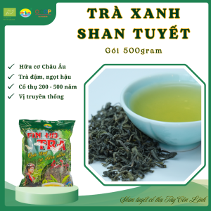 Trà xanh Shan tuyết phổ thông – Gói 500g (2-3 lá)