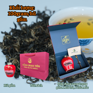 Alternative view of Hồng Shan Tiên - Hồng Trà Rừng Chiêu Lầu Thi 2402m - Hộp quà biếu cao cấp