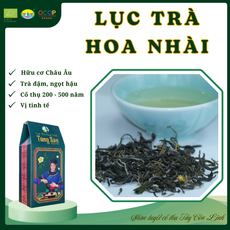 Lục trà shan ướp hoa Nhài - Hộp 100g