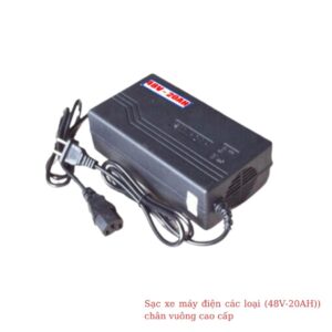 Sạc xe đạp điện, xe máy điện 48V-12Ah chân chụp 9 sac xe may dien 48v 20ah chan vuong cao cap